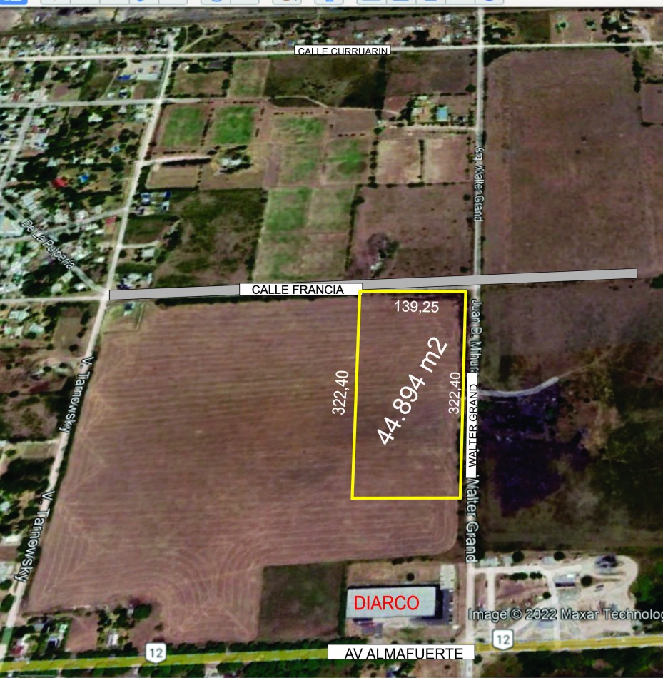 180.000 m2 Ingreso a Parana 